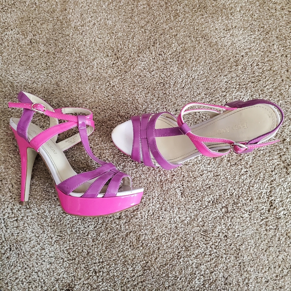 Enzo Angiolini Pink & Purple Stilettos